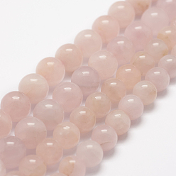 Rose Quartz Natural Rose Quartz Bead Strands, Round, 10~12mm, Hole: 1mm, about 33~40pcs/strand, 15.7 inch(40cm).