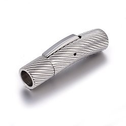 Нержавеющая Сталь Цвет Устойчивы к потускнению 304 байонетные застежки из нержавеющей стали, трубка, цвет нержавеющей стали, 30x6x7 мм, отверстие : 5 мм