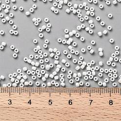 (401) Opaque AB White TOHO Round Seed Beads, Japanese Seed Beads, (401) Opaque AB White, 11/0, 2.2mm, Hole: 0.8mm, about 5555pcs/50g
