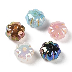 Mixed Color Opaque Acrylic Beads, Pumpkin, Mixed Color, 8x12x11.5mm, Hole: 2mm