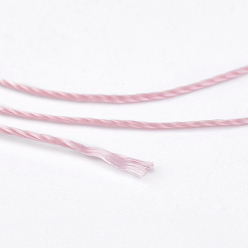 Pink Polyester Thread, for Custom Woven Jewelry Making, Pink, 1mm, about 230m/roll