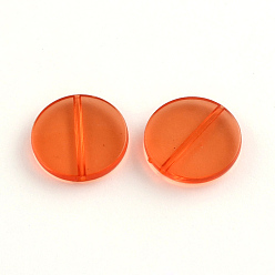 Couleur Mélangete Rondes plat perles acryliques transparente, couleur mixte, 25x5mm, trou: 2 mm, environ 200 pcs / 500 g