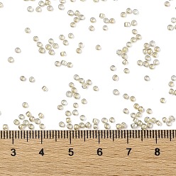 (369) Inside Color Black Diamond/Orange Crme Lined TOHO Round Seed Beads, Japanese Seed Beads, (369) Inside Color Black Diamond/Orange Crme Lined, 11/0, 2.2mm, Hole: 0.8mm, about 5555pcs/50g