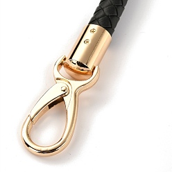 Black PU Leather Bag Strap, with Alloy Swivel Clasps, Bag Replacement Accessories, Black, 41.5x1cm