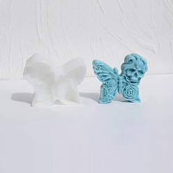 Белый Силиконовые формы для свечей своими руками, формы для литья смолы, бабочка, белые, 95x100x30 мм