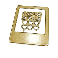 Золотой Углеродистая сталь разрезает трафареты, для diy scrapbooking, Фотоальбом, декоративная бумага для тиснения, золотые, 84x71 мм