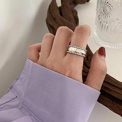 Платина Регулируемые манжеты из сплава для женщин, платина, внутренний диаметр: 15~20 мм