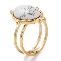 Говлит Ионное покрытие (ip) 304 кольцо из нержавеющей стали, регулируемые кольца из синтетического говлита, овальные, 15.5x21.5 мм, внутренний диаметр: регулируемый