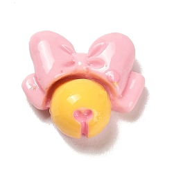 Колокол Непрозрачная смола декодирует кабошоны, розовые, колокол, 14x16x6.5 мм