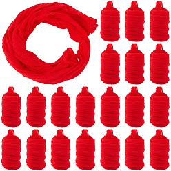 Красный 30шт. полиэстеровые шелковые чулки с цветочным рисунком, поделки своими руками свадебное украшение дома, красные, 600x50x0.5 мм