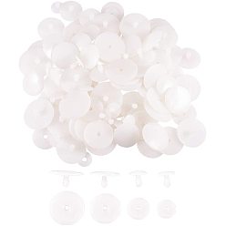 Прозрачный Пластиковые кукольные суставы, аксессуары для кукол для поделок, прозрачные, 19.5~42.5x18~18.5 мм, 50sets