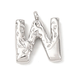 Letter W 304 подвески из нержавеющей стали, письмена, Буква W, 21.5x18x4 мм, отверстие : 2.5 мм