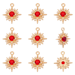 (123L) Белый крем непрозрачный блеск 10 кулоны из латуни с микрочастицами и кубическим цирконием., звезды прелести, огнеупорный кирпич, 20x17x3.5 мм, отверстие : 1.8 мм