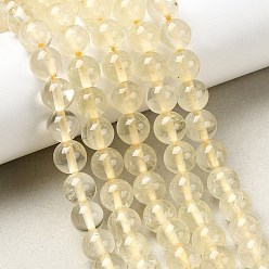 Лимонный Кварц Нити из натуральных бусин лимонного кварца (обработанных нагреванием), круглые, 8.5~9 мм, отверстие : 1 мм, около 46~47 шт / нитка, 14.96~15.43'' (38~39.2 см)
