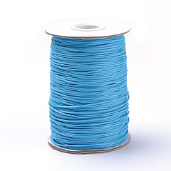 Небесно-голубой Плетеные корейские вощеные полиэфирные шнуры, голубой, 2.5 мм, около 87.48 ярдов (80 м) / рулон