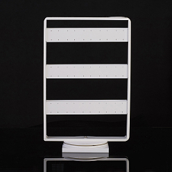 White Acrylic Organic Glass Earrings Displays, White, 19x3x29.2cm