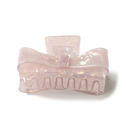 Pink PVC Claw Hair Clips, Bowknot, Pink, 77x35mm