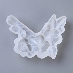 White Flower Switch Cover Silicone Molds, Resin Casting Molds, For UV Resin, Epoxy Resin Craft Making, White, 11x11x2.1cm, Inner Diameter: 7.7x10.5cm