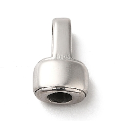 Stainless Steel Color Tarnish Resistant 304 Stainless Steel Cord Ends, End Clasps, Stainless Steel Color, 15x9.5x6.5mm, Hole: 7.5x3.5mm, Inner Diameter: 4mm