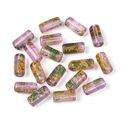 Бледно-Розовый Прозрачные стеклянные бусины Пикассо, розовый жемчуг, 9x4.5 мм, отверстие : 1 мм, Около 1500 шт / фунт