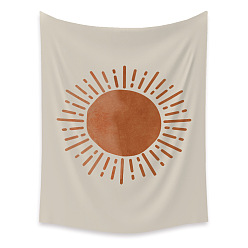 Sun Altar Wiccan Witchcraft Tapestries, Bohemian Style Polyester Backdrops, Photography Background Banner for Party Home Decoration, Rectangle, Sun Pattern, 1300x1500mm