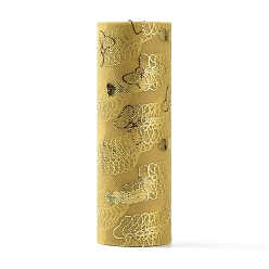 Gold Bowknot & Heart Deco Mesh Ribbons, Tulle Fabric, Tulle Roll Spool Fabric For Skirt Making, Gold, 6 inch(15cm), about 10yards/roll(9.144m/roll)