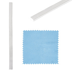 Серебро 925 плоская проволока из стерлингового серебра, с полировкой из замши, серебряные, 5x1 мм, 100мм/шт.