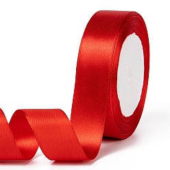 Red Single Face Satin Ribbon, Polyester Ribbon, Christmas Ribbon, Red, 1 inch(25mm) wide, 25yards/roll(22.86m/roll), 5rolls/group, 125yards/group(114.3m/group)