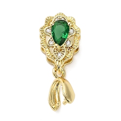 Настоящее золото 18K Латунные микро проложить кубического циркония прижимные поручительств, стойки покрытие, долговечный, без свинца и без кадмия, реальный 18 k позолоченный, 21 мм