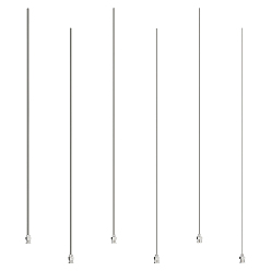 Нержавеющая Сталь Цвет 6шт 6 стиль длинные иглы для нанесения клея из нержавеющей стали, цвет нержавеющей стали, 31.2 см, 1 шт / стиль