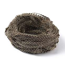 Кокосово-Коричневый Ажурная гофрированная кружевная лента, форма волны, для аксессуаров одежды, украшение дома, кокосового коричневый, 3/8 дюйм (9~10 мм)