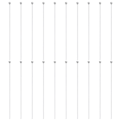 Платина 20 шт. 925 булавки с шаровидной головкой из стерлингового серебра, с замшевой тканью из поликарбоната квадратной серебряной полировальной салфеткой, платина, 1 мм