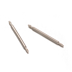 Stainless Steel Color Tarnish Resistant Stainless Steel Double Flanged Spring Bar Watch Strap Pins, Stainless Steel Color, 23x1.3mm