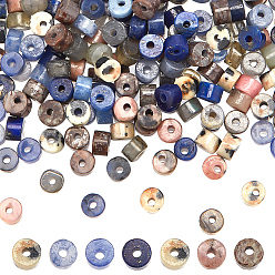 Смешанные камни 210 шт 7 стили натуральные бусины из смешанных драгоценных камней, диск, Heishi бусы, 3x2~2.5 мм, отверстие : 0.9 мм, 30 шт / стиль