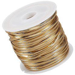Золотистый 10 шнур из искусственной кожи, плоский, золотые, 2x1 мм