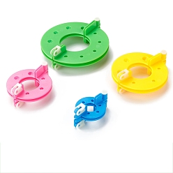 (52) Непрозрачная лаванда Ткацкий станок для вязания из АБС-смолы своими руками, пом пом мейкер, floriation инструменты, разноцветные, 3.5~9 см, 4 шт / комплект