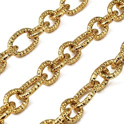 Золотой 304 из нержавеющей стали Figaro цепи, ионное покрытие (ip), несварные, с катушкой, , золотые, 22.5x14x3 mm и 16x13x3 mm