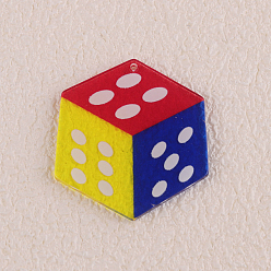 Разноцветный Акриловые подвески на пасхальную тематику, пасхальные кости, красочный, 39x35.5x2.5 мм, отверстие : 1.5 мм