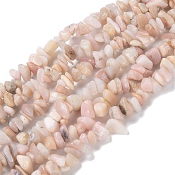 Pink Opal Natural Pink Opal Nuggets Beads Bib Necklaces for Girl Women, with Nylon Rope, 18.90~19.69 inch(48~50cm)
