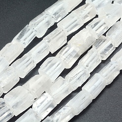 Quartz Crystal Natural Quartz Crystal Beads Strands, Cuboid, 15~16x10~16mm, Hole: 2mm, about 26pcs/strand, 15.7 inch(40cm)