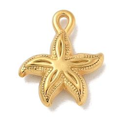 Настоящее золото 18K Ионное покрытие (ip) 304 подвески из нержавеющей стали, очарование морской звезды, реальный 18 k позолоченный, 22x17.5x4.5 мм, отверстие : 1.6 мм