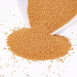 (932FM) Темно-синий аква-матовый с подкладкой DIY 3 D украшения искусства ногтя бисера мини стекла, крошечные шарики ногтей икрой, бисера имитации жемчуга, темно-золотистые, 0.6~0.8 мм, о 450 г / мешок