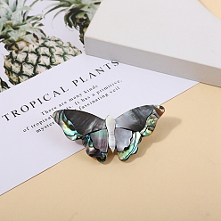 Butterfly Paua Shell Brooches for Backpack Clothes, Butterfly, 35x55mm