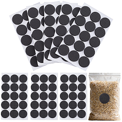 Black 3 Sheets Self-adhesive EVA Foam Table Chair Pads, Round, Black, 160x140x3.5mm, 30pcs/sheet