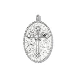 Нержавеющая Сталь Цвет 304 подвески из нержавеющей стали, овальные с поперечными прелести, зеркальная полировка, со стразами, цвет нержавеющей стали, 28x17 мм