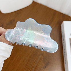 Небесно-голубой Акриловые коготь заколки, облако, голубой, 105x47 мм