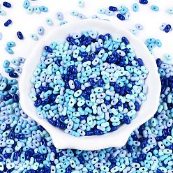 Светло-Голубой Непрозрачные акриловые бусины, арахис, Небесно-голубой, 6.5x4x3 мм, отверстие : 1.5 мм, Около 9998 шт / 500 г