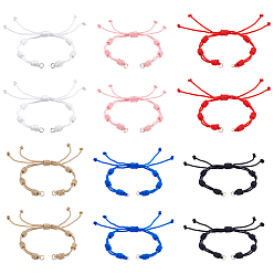 Couleur Mélangete 12pcs 6 couleurs fils de nylon fabrication de bracelets, couleur mixte, 11-3/4 pouce (30 cm), 2 pcs / couleur