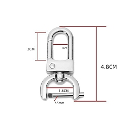 Platine Fermoirs pivotants en alliage de zinc, pour la fabrication de sacs, platine, 48mm, Trou: 16mm