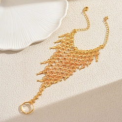 Золотой Винтажные браслеты-кольца из сплава в ближневосточном стиле для женщин, клевер и рыба, золотые, внутренний диаметр: 9-7/8 дюйм (25 см)